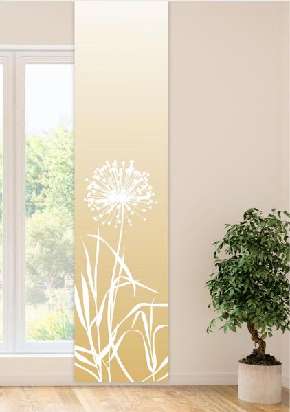 Flächenvorhang Allium 24 gold   Digitaldruck